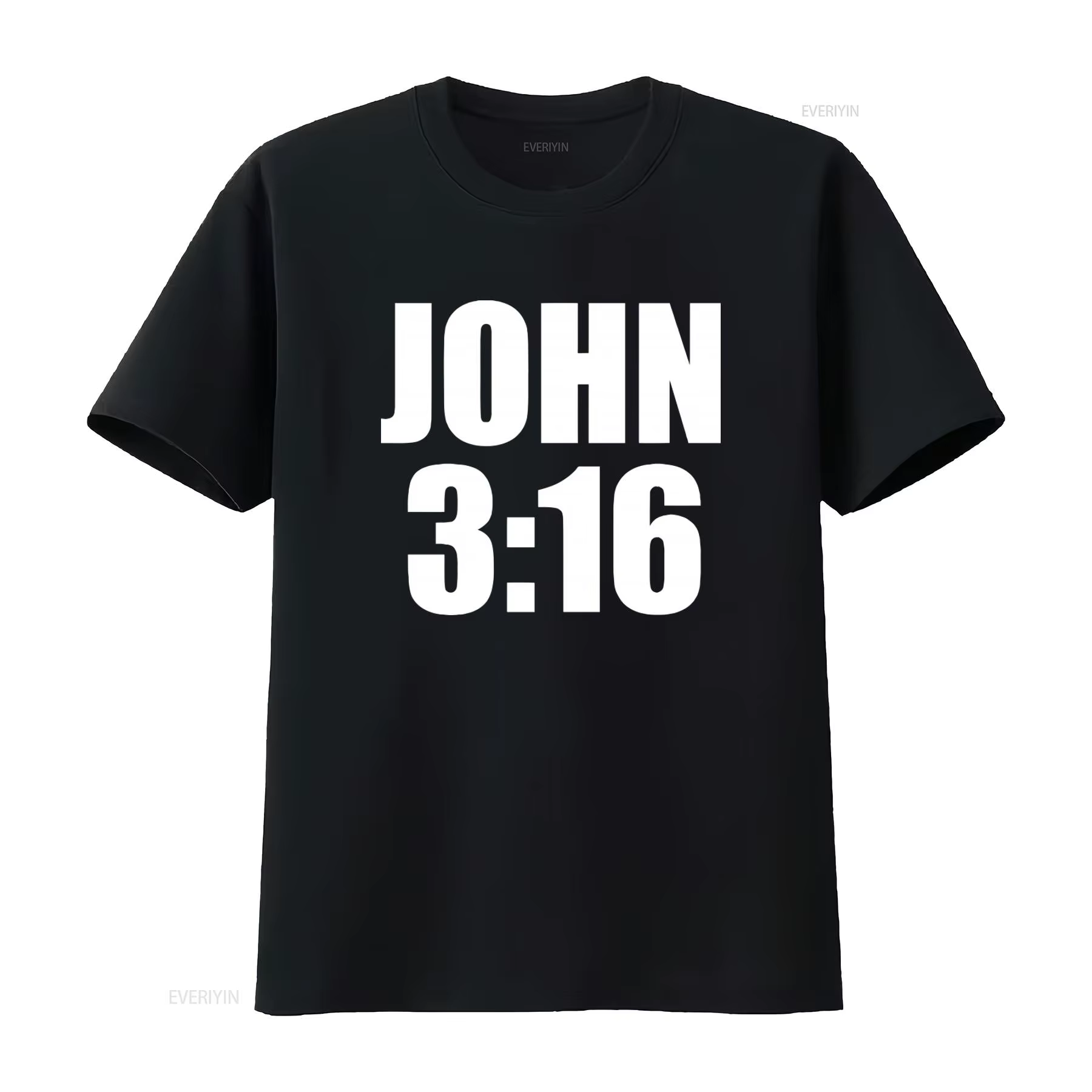 T-shirt unisexe John 3:16 avec citation chrétienne, style vintage délavé, tendance, streetwear, légè