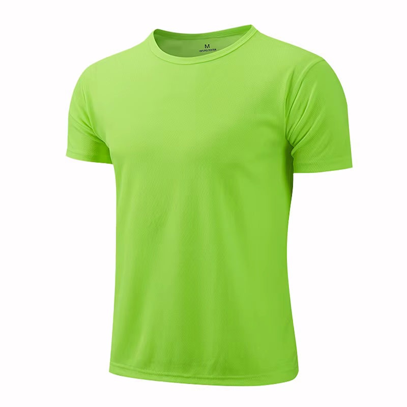 Séchage rapide col rond Sport T-shirt maillots de gymnastique Fitness chemise formateur course T-shi