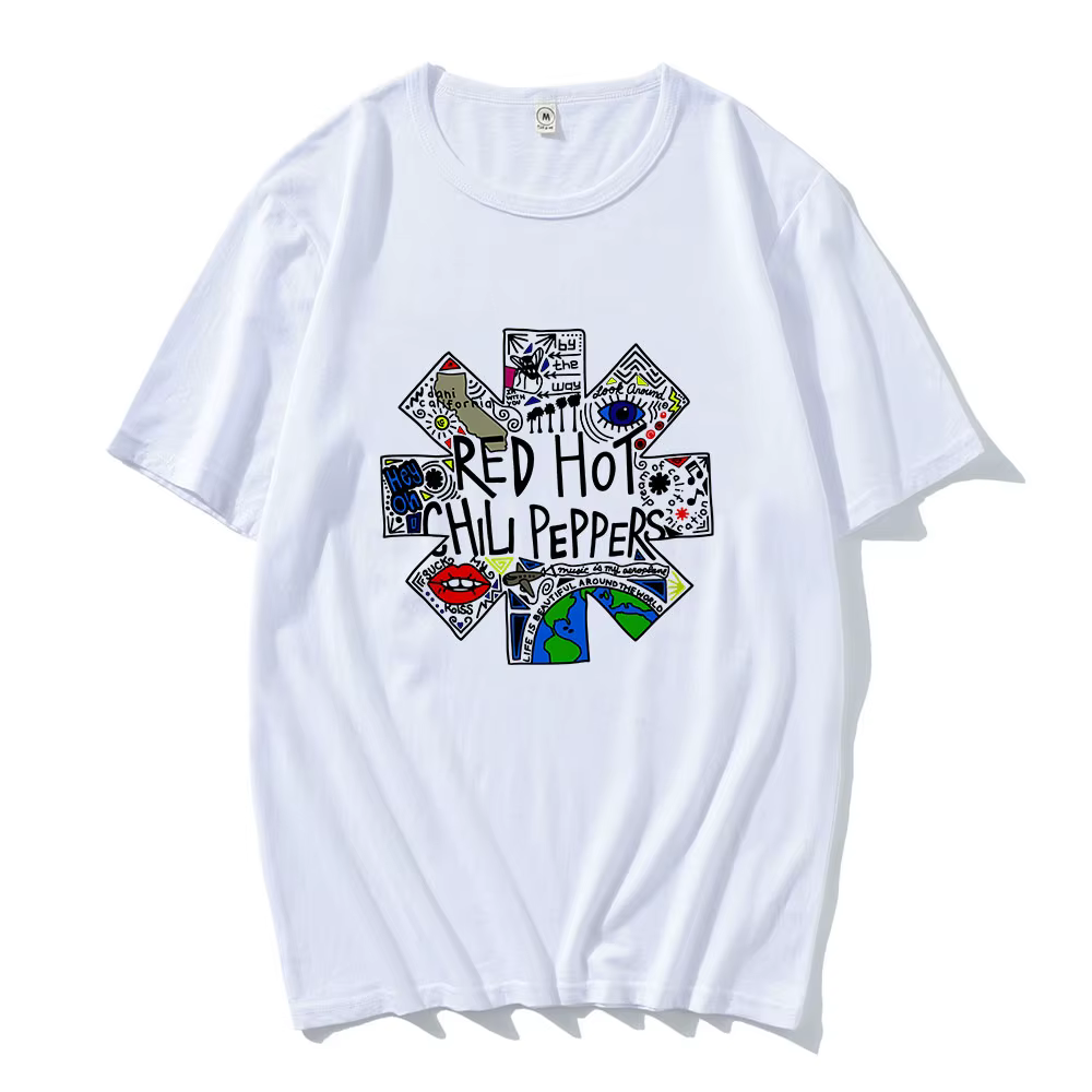 Rouge feu chaud calmar Chili poivrons T-shirts été hommes femmes coton t-shirt Streetwear Hip Hop im