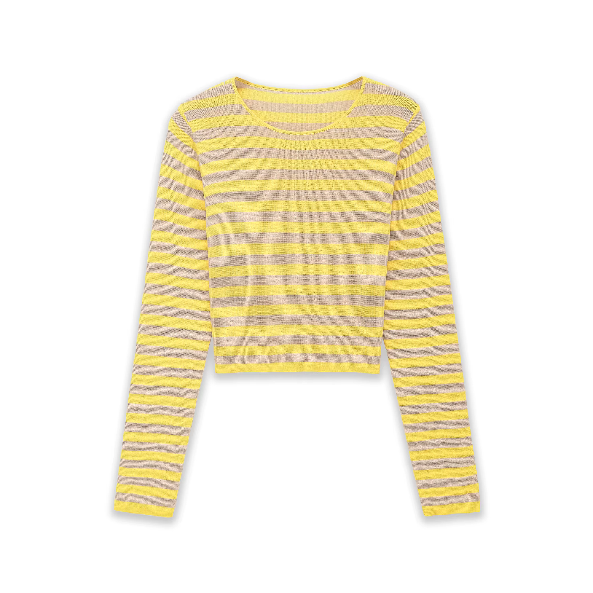 T-shirts rayés à manches longues slim pour femmes, décontractés en coton à col rond, nouveaux hauts,