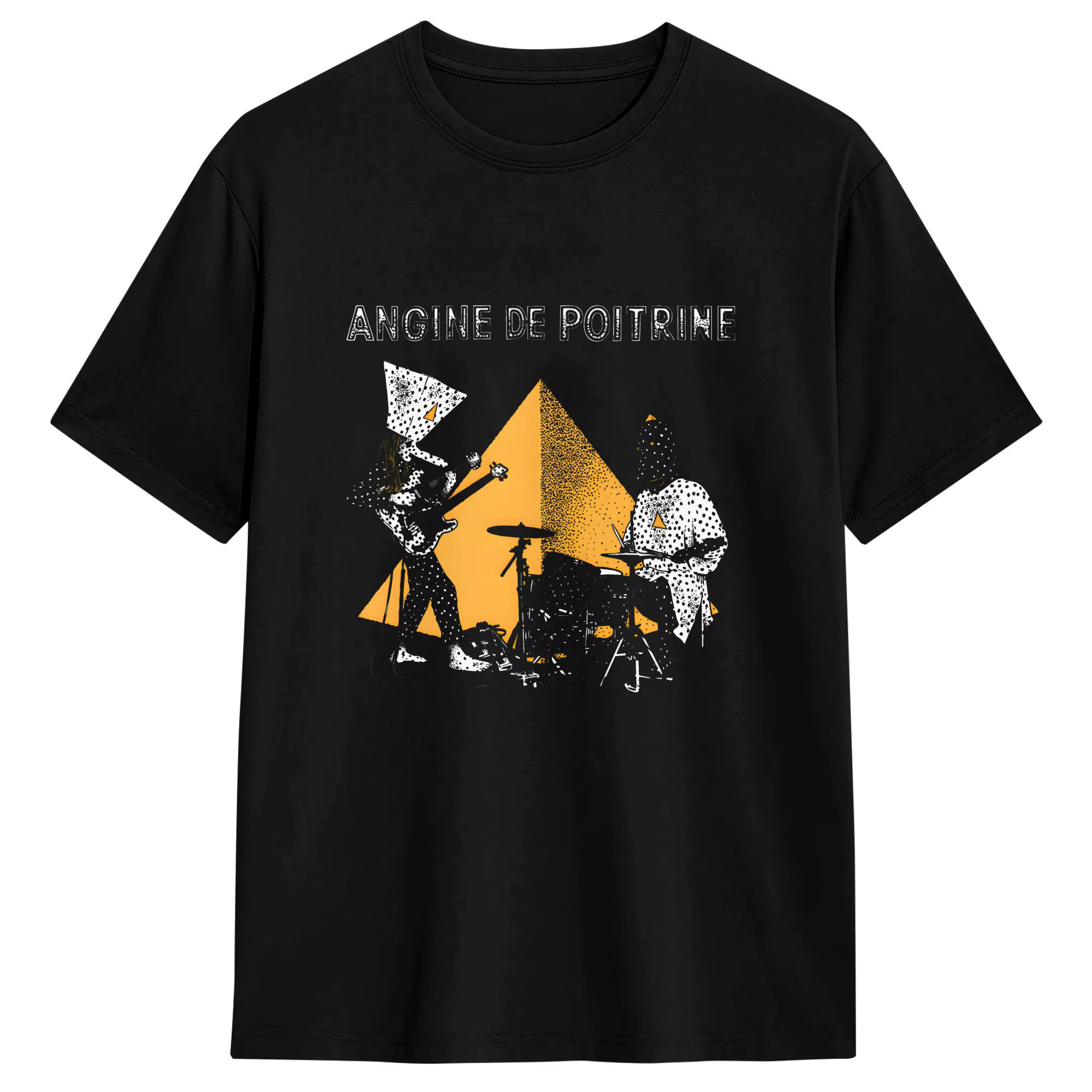 T-Shirt Angine de poitrine amusant pour hommes, col rond, en coton, à manches courtes, vêtements cad