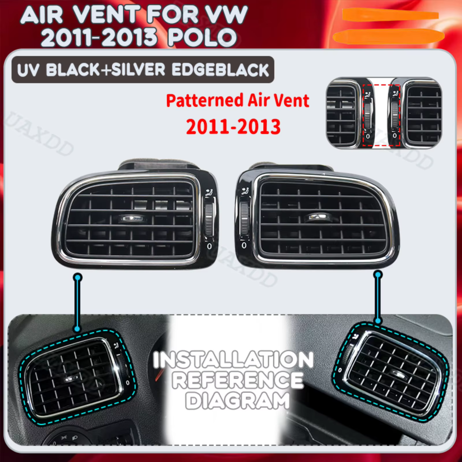 Kit de climatisation pour VW POLO 2011-2017, ensemble de climatisation, sortie d'air, équipement de 