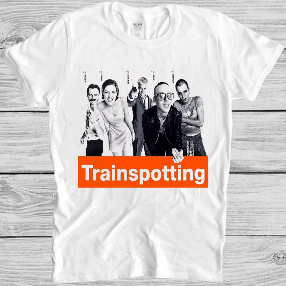T-shirt Trainspotting, film classique des années 90, rétro, cadeau original, vêtements pour hommes, 