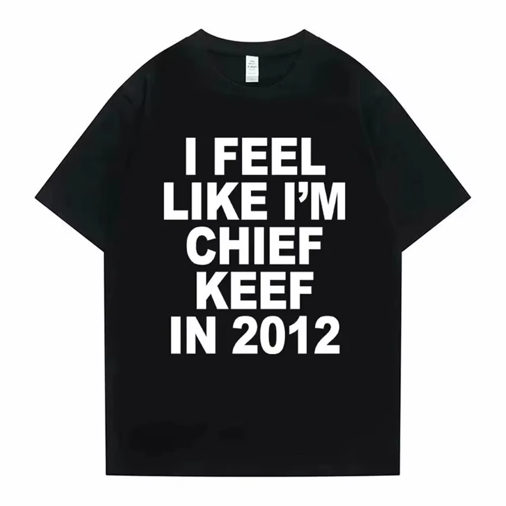 T-shirt imprimé graphique pour enfants, je me sens comme Chief Keef en 2012, tendance mode été garço
