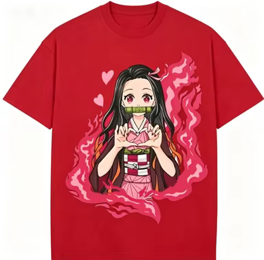 T-shirt Demon Slayer Nezuko Kamado Pure Woman, Nouvelle Collection Été 2026, Imprimé Anime, Coupe Am