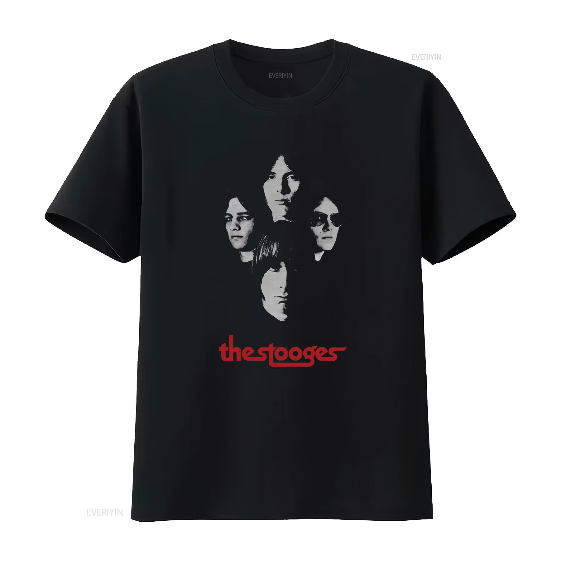 Iggy The Stooges t-shirt groupe Shot vintage lavé polyvalent confortable légèrement doux unisexe hom