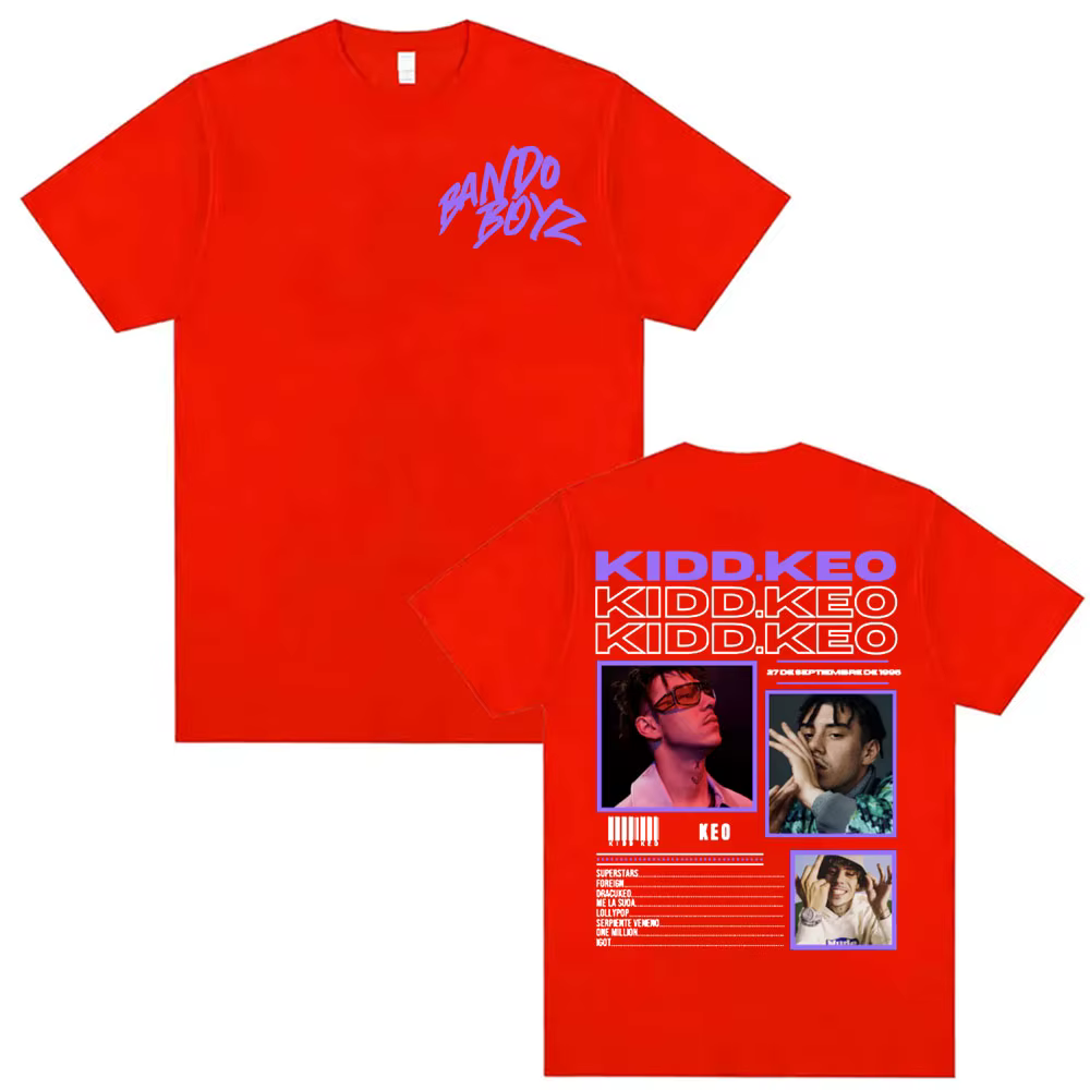 Rappeur Kidd Keo Bando Boyz Tour graphique t-shirts hommes femmes mode Hip Hop Streetwear T-shirt co