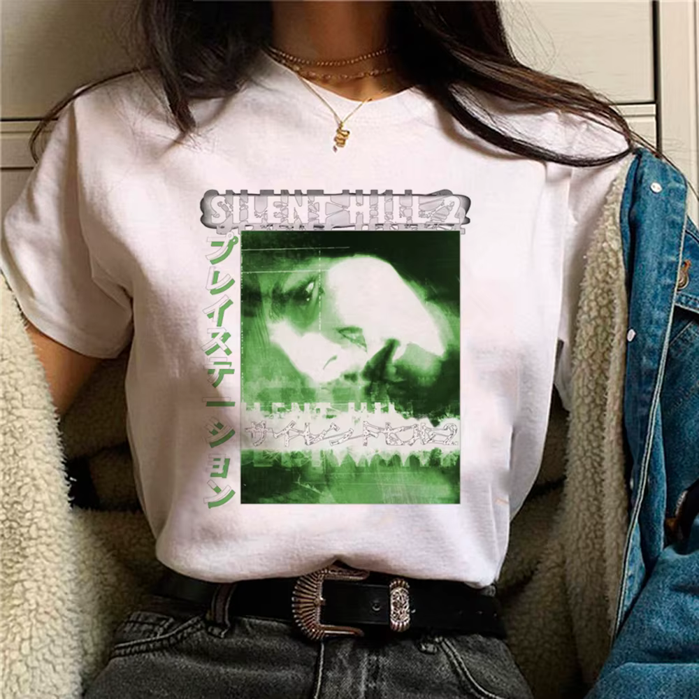 Silent Hill haut femmes Y2K anime japonais t-shirt fille années 2000 y2k vêtements