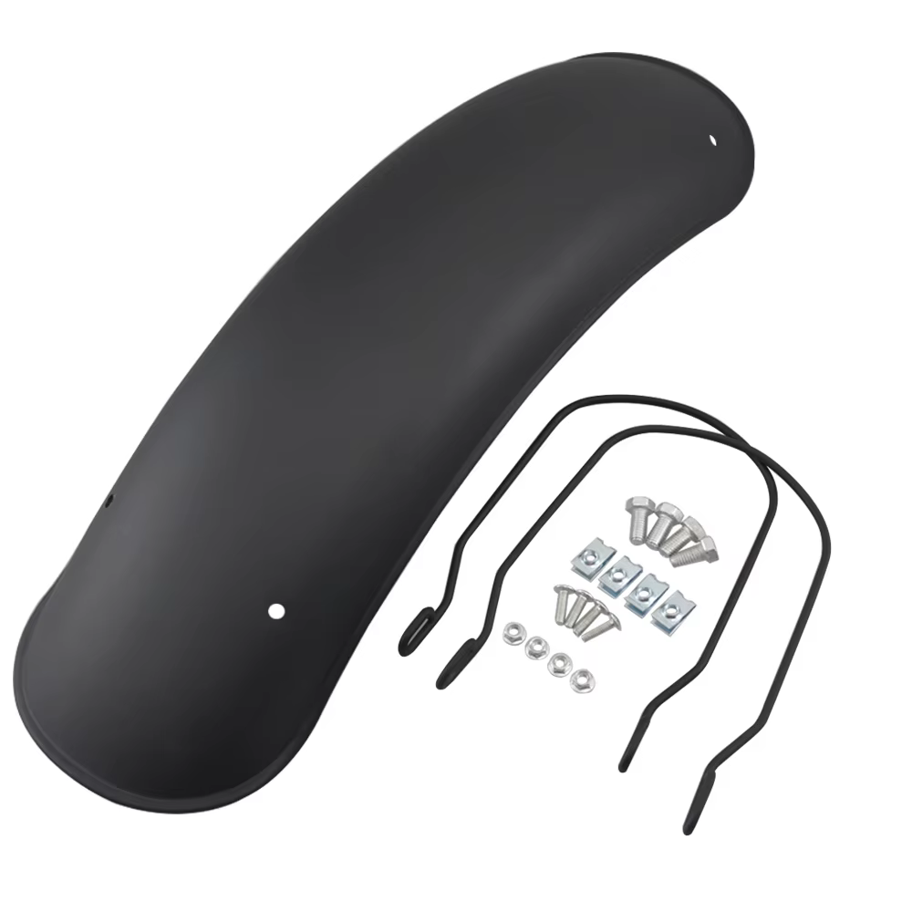 Garde-boue avant de moto Vintage noir mat avec support pour Harley Bobber Honda Yamaha Suzuki GN125