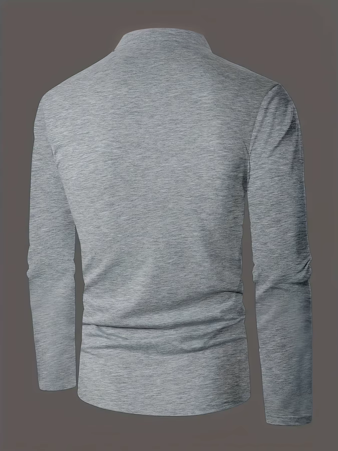 Un polo élégant à col rond pour hommes, uni épissé, adapté à porter à la maison en été, automne et h