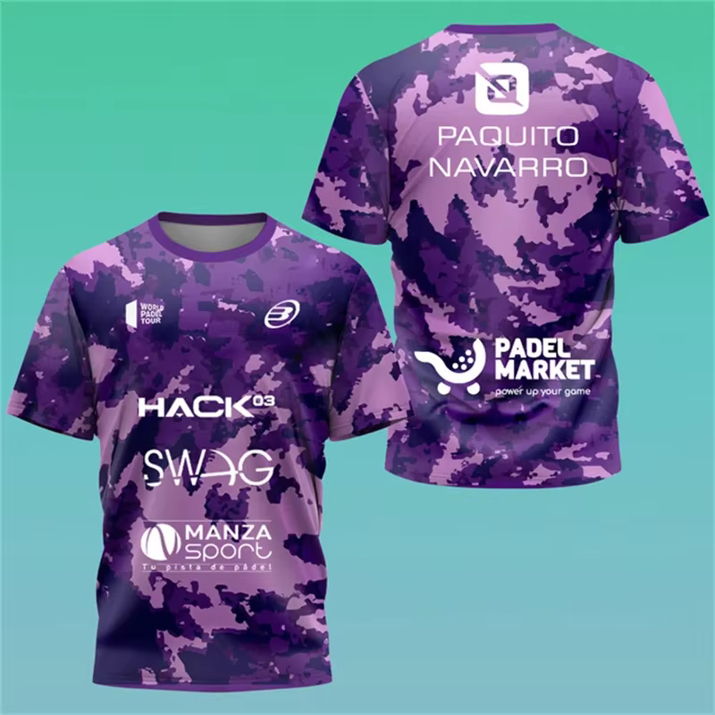T-shirt de sport pour hommes, vêtements d'entraînement pour le badminton et le tennis de table, styl