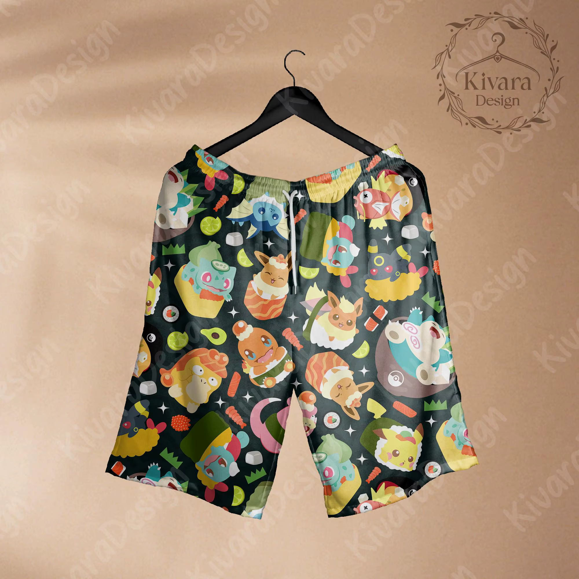 T-shirt à motif Manga Food, chemise hawaïenne, Pokémon, Anime, T-shirt graphique, pour hommes, vêtem