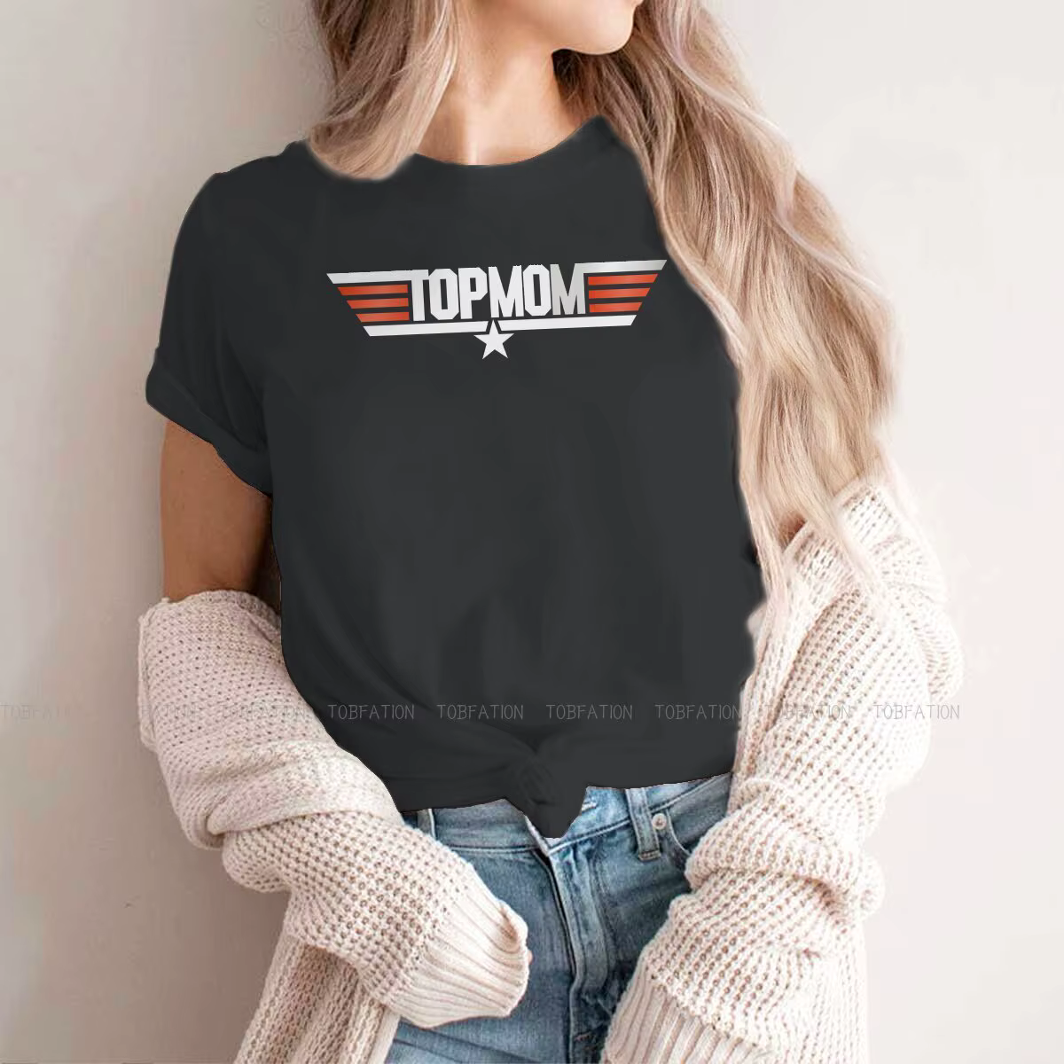 Top maman femmes t petit haut pistolet Maverick Goose Film filles t-shirts Harajuku couverture en co