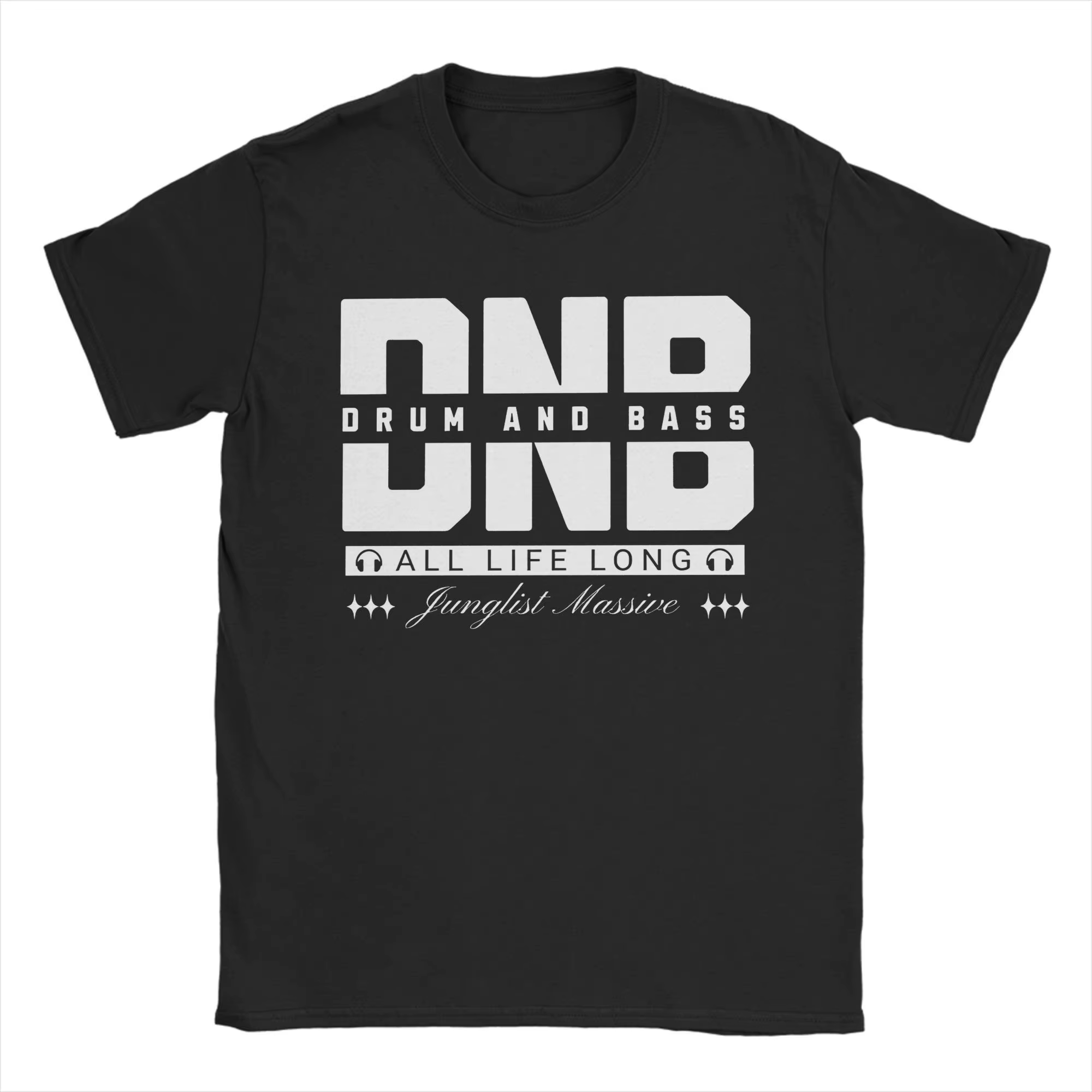 Décontracté DNB tambour et basse t-shirt hommes col rond manches courtes hauts coton été hauts chemi