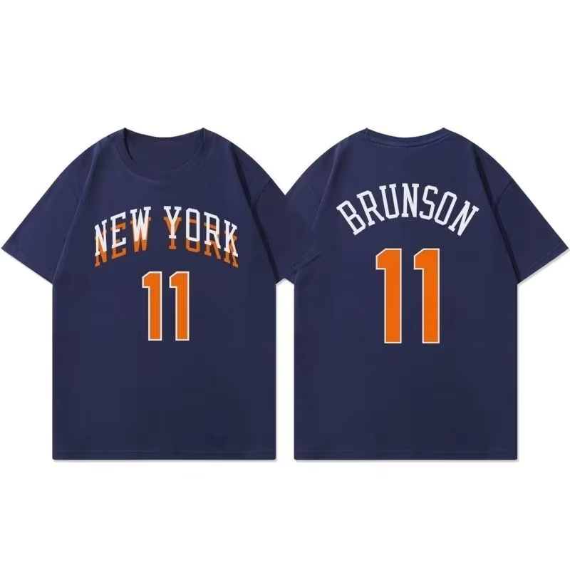 T-shirt de sport respirant en coton 100% pour homme, maillot de basketball Jalen Brunson 11, équipe 
