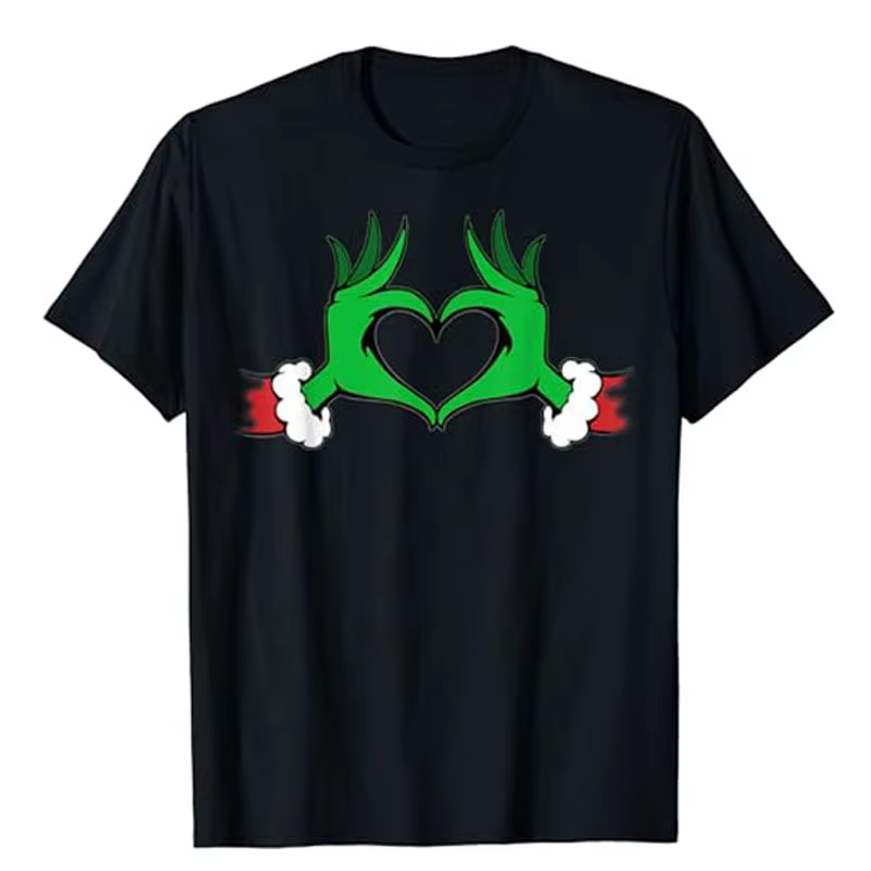 T-shirt graphique grincheux à manches courtes pour la famille, tenue assortie, costume de Noël migno