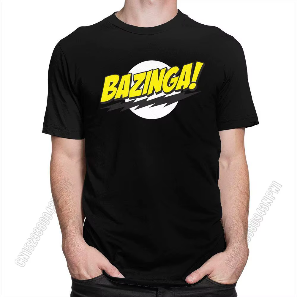 La théorie du Big Bang Bazinga T-Shirt hommes 100% coton beau Sheldon Cooper T-Shirt Geek Tbbt T-Shi