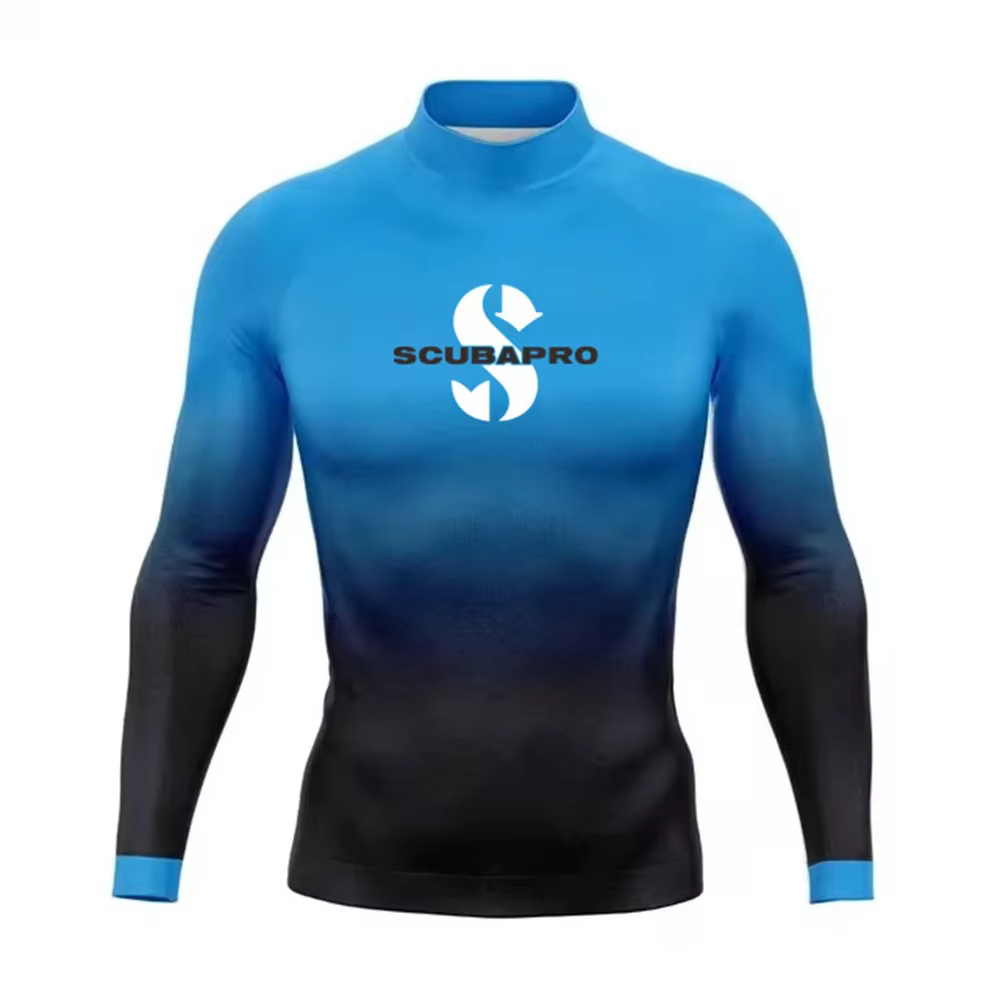 Été hommes éruption garde à manches longues Surf natation T-shirt plage Protection UV maillots de ba