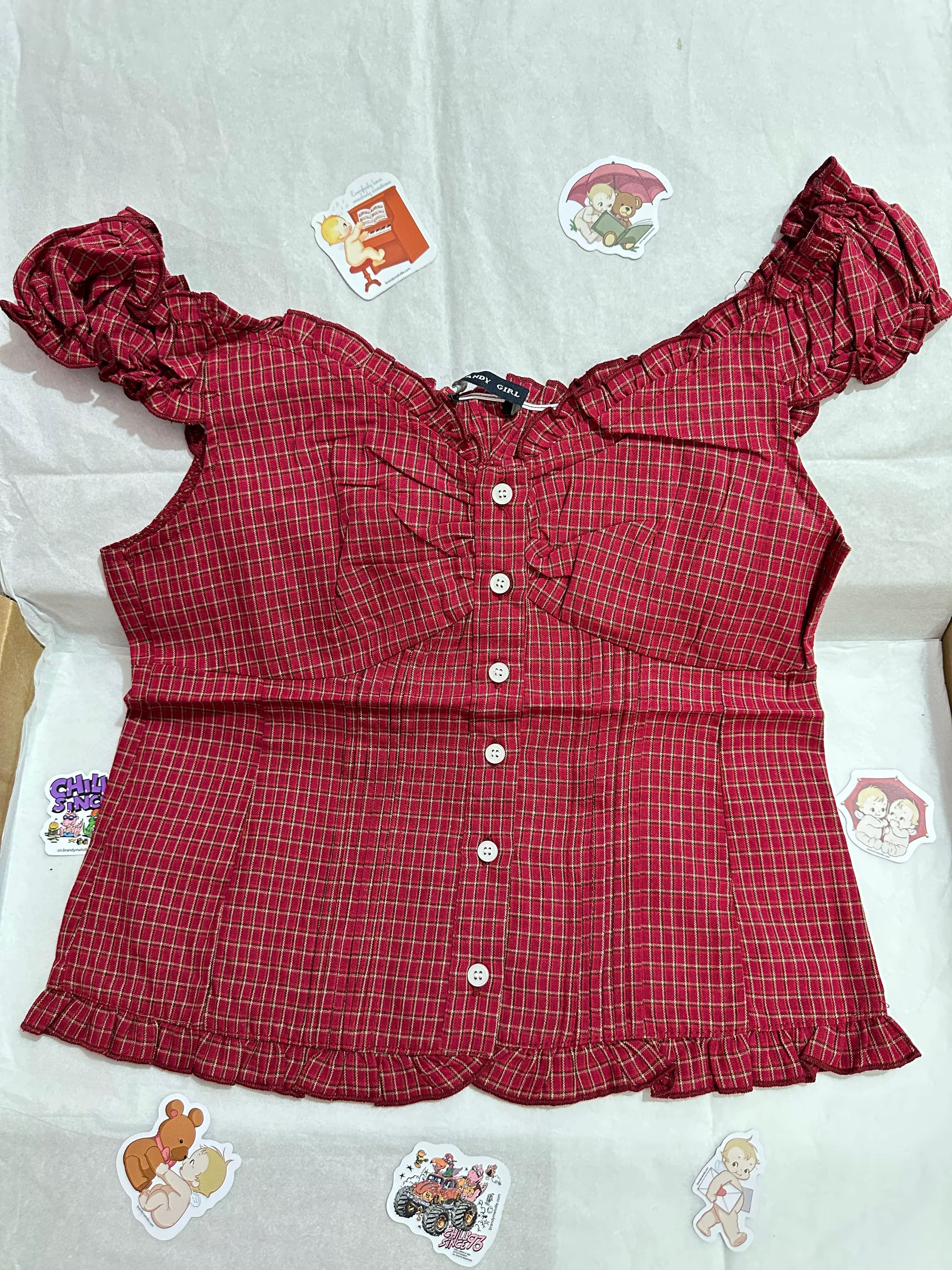 T-shirt imprimé Floral pour femmes, chemisier à volants, col en V, pliable, simple boutonnage, été, 