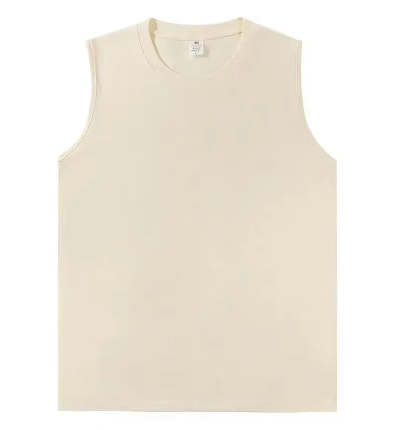 Vente flash - Vêtements d'été pour hommes - Débardeur basique élastique en coton pur - T-shirt sans 