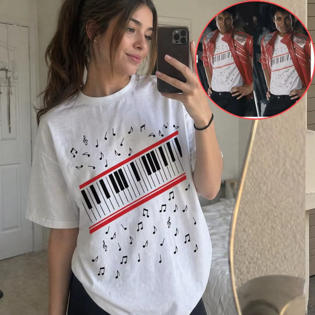 T-shirt Michael J Beat It Clavier de piano, T-shirt King of Pop Music 2026, T-shirt Michael, Cadeau