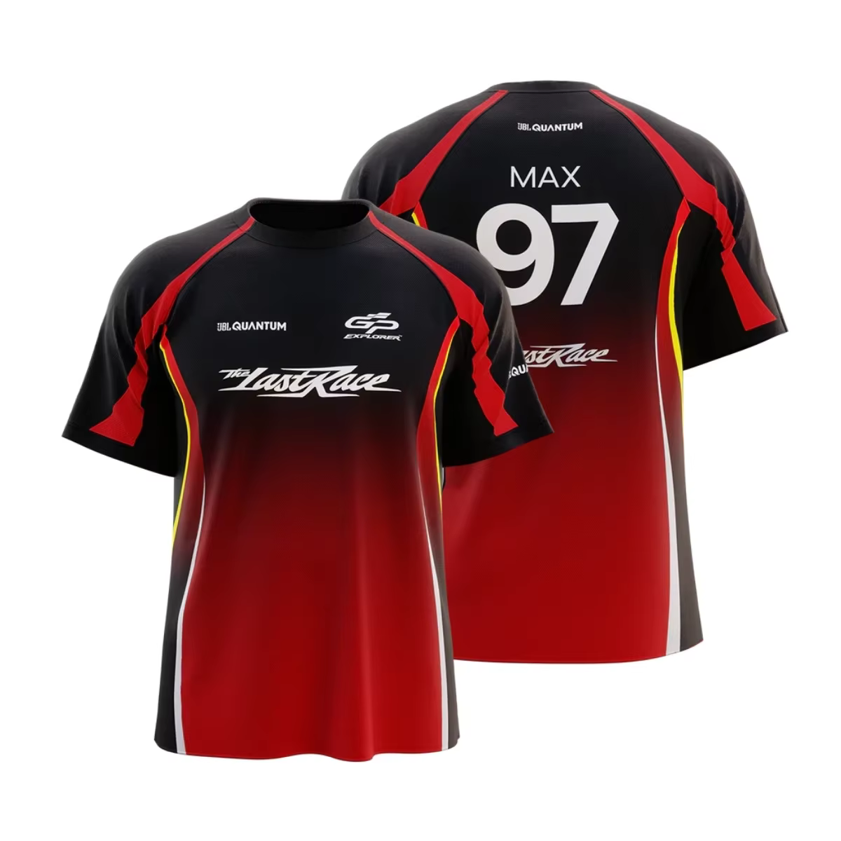 Été impression 3D GP3 EXPLORER Fans uniformes de l'équipe hommes femmes respirant été course col ron