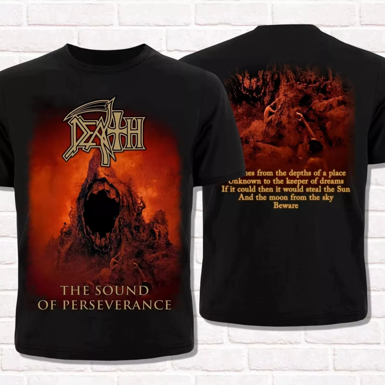 T-shirt noir unisexe 'Death - the Sound of Perseverance 1998' Technical Death Metal High Street à ma