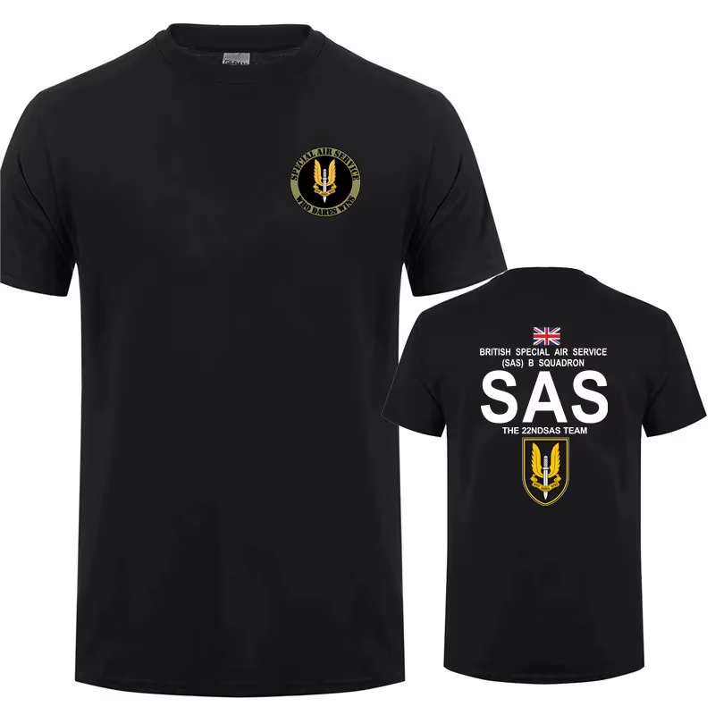 T-shirt militaire SAS Sniper pour hommes, t-shirt de l'armée pour hommes, opérations militaires spéc