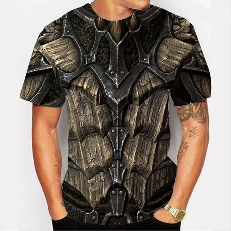 Hommes T-Shirts pour hommes vêtements surdimensionnés T-Shirts unisexe armure graphique impression 3