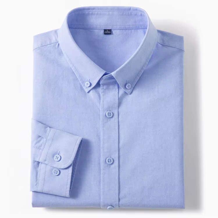 Chemise Oxford 100 % coton pour homme - Respirante, anti-transpiration, boutonnée, coupe ajustée et