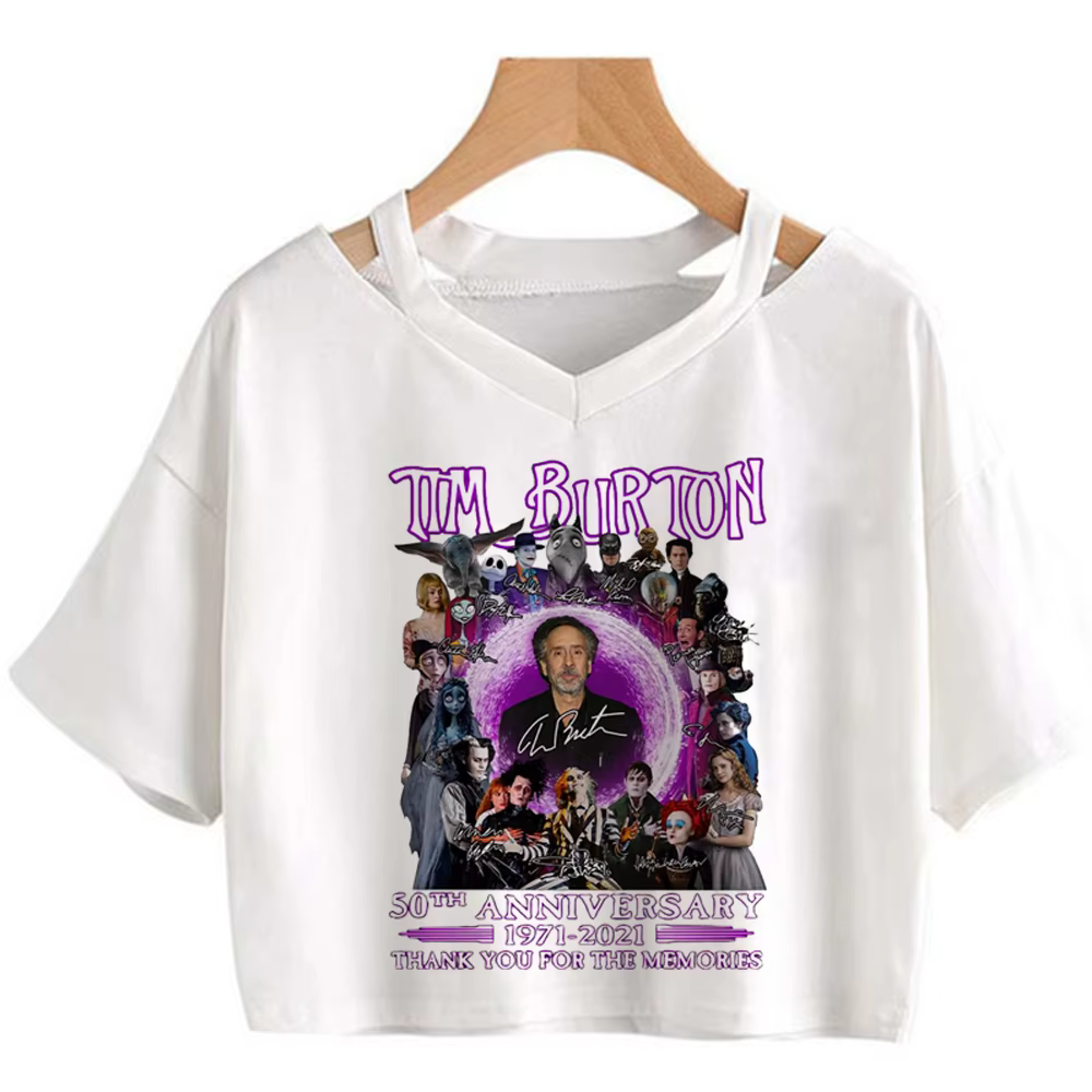Tim Burton t-shirt femmes japonais été streetwear t-shirts femme graphique bande dessinée vêtements