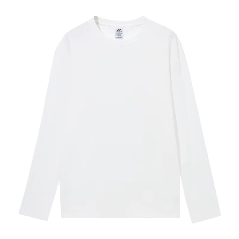 T-shirt femme manches longues col rond coton doux T-shirt solide Harajuku Streetwear mode coréenne p
