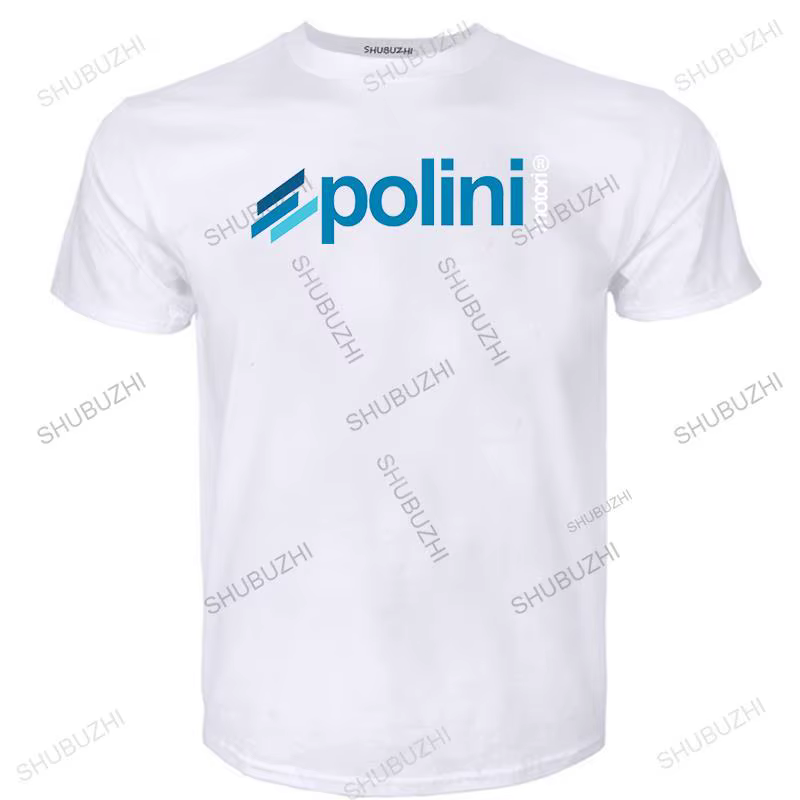 T-shirt de style ample pour hommes, T-shirt de marque de mode, Économie noirs, Polini Italie Scooter