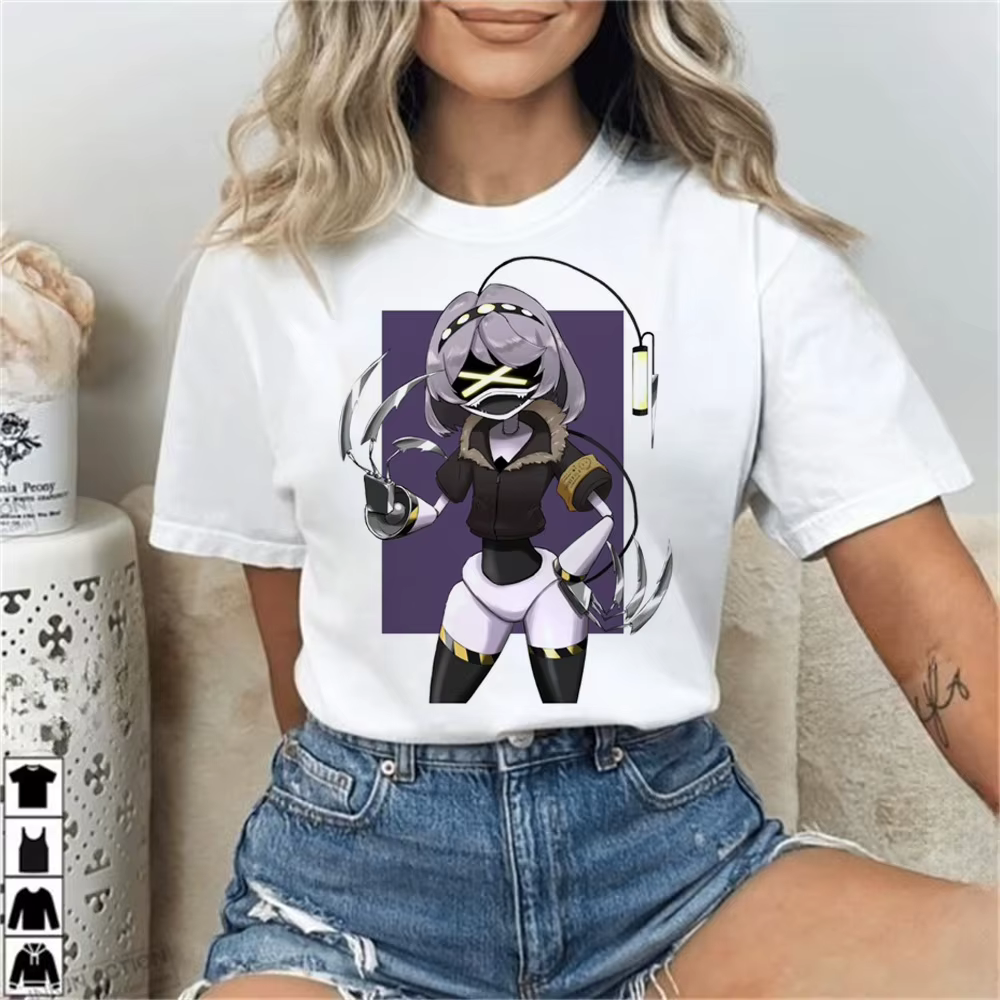 Murder Drones chemise adolescent à la mode confortable coloré Y2k anime psychédélique t-shirt gothiq