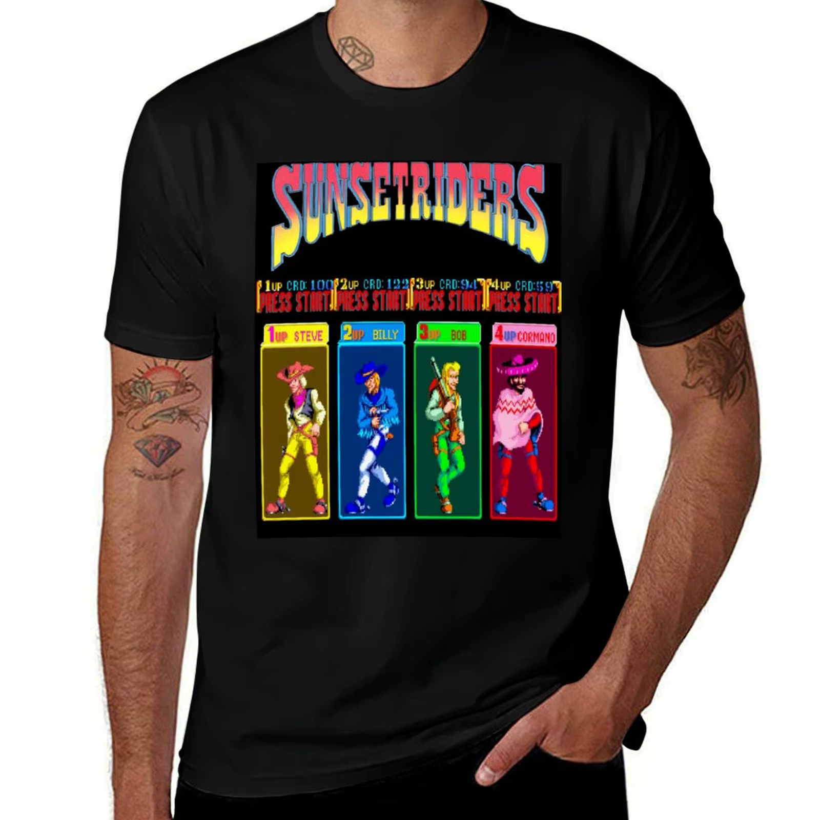 Sunset Riders personnage sélectionner T-Shirt vêtements anime t-shirts hippie vêtements tenues pour 