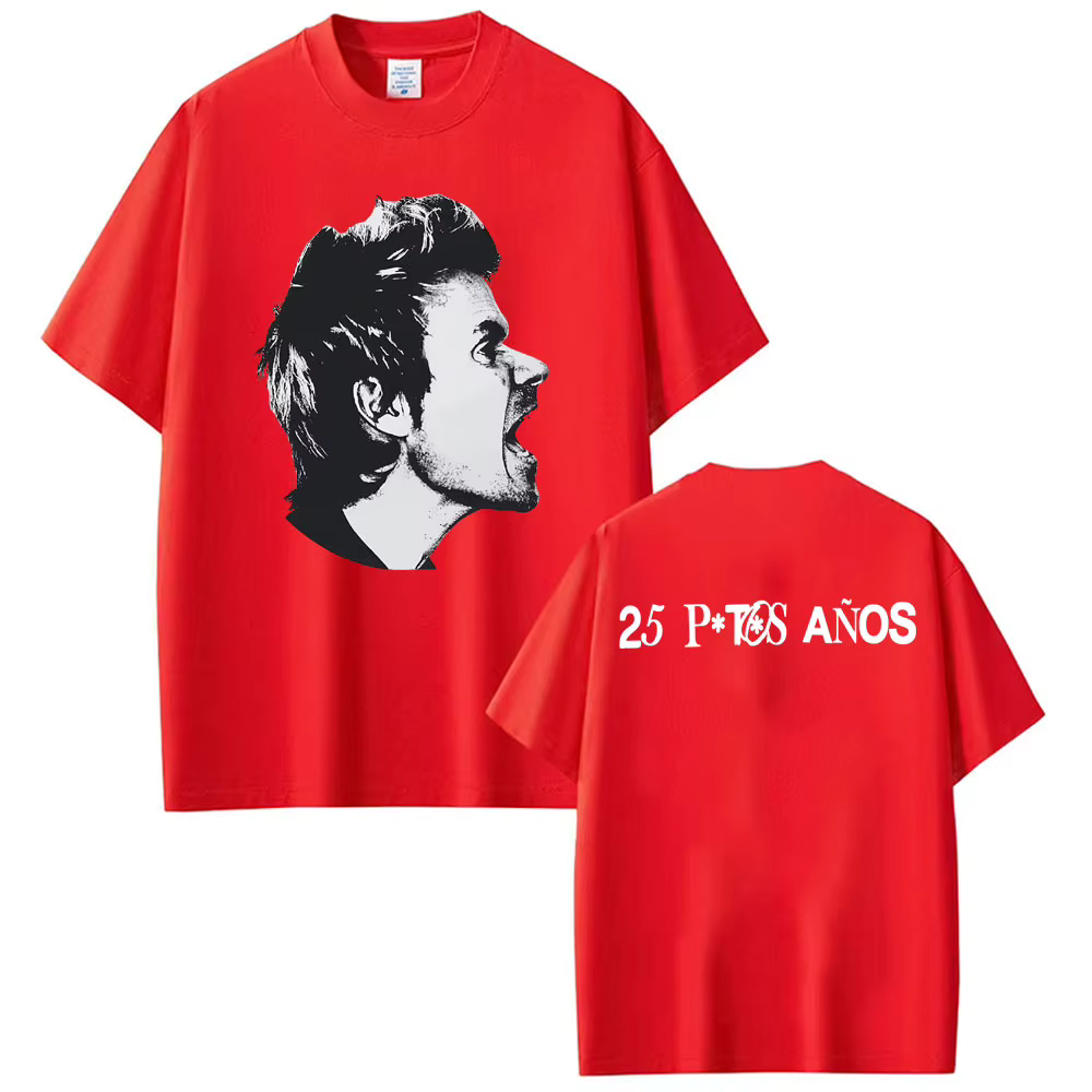 Dani Martín Concierto 25 ans Album T-shirts hommes femmes Vintage haute rue Hip Hop t-shirt 100% cot