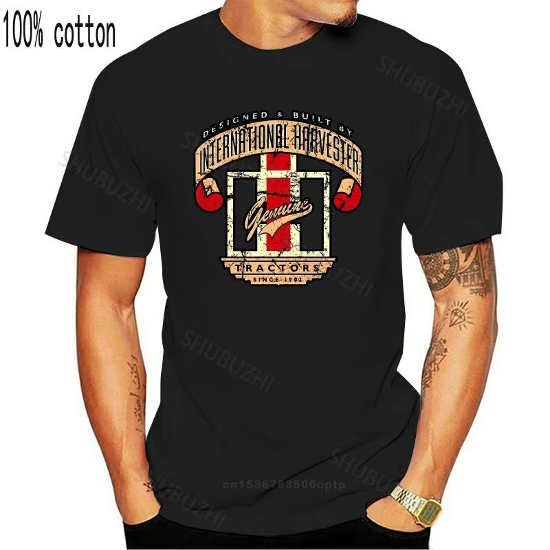 Hommes t-shirt IH conçu construit International moissonneuse véritable tracteurs-s drôle t-shirt nou