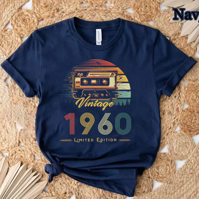 T-shirts vintage de 1960 à 1969, Radio Age, t-shirts graphiques classiques rétro, hauts décontractés