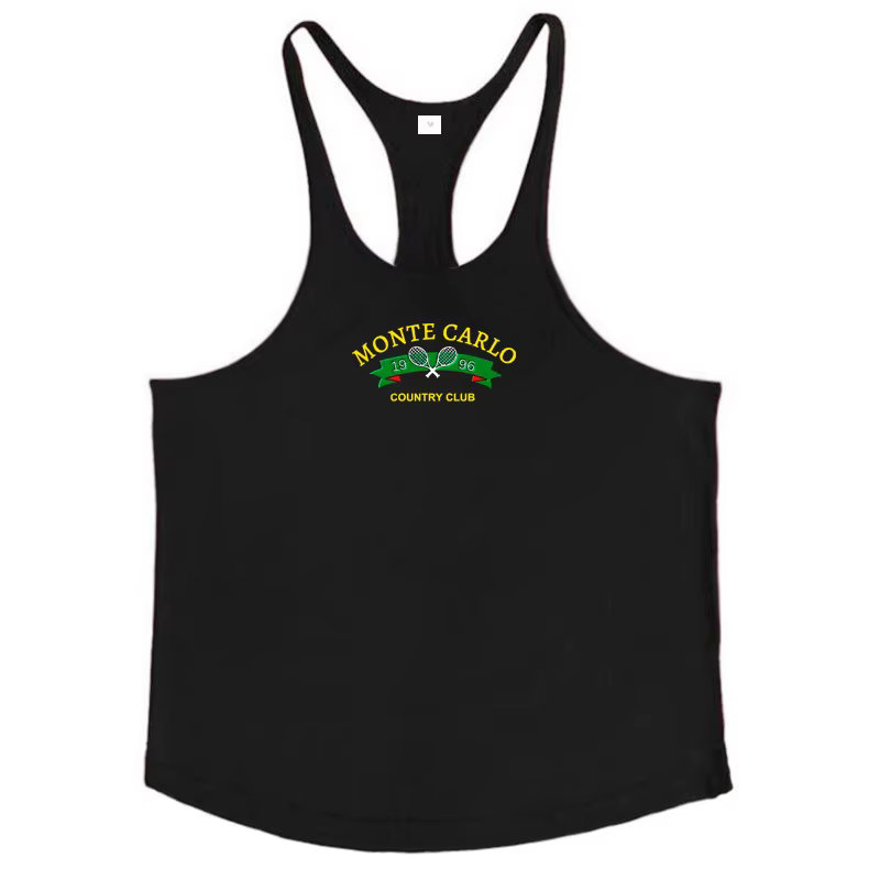Chemises sans manches en coton pour hommes, Monte Carlo 1996 Country Club, décontractées, pour la gy