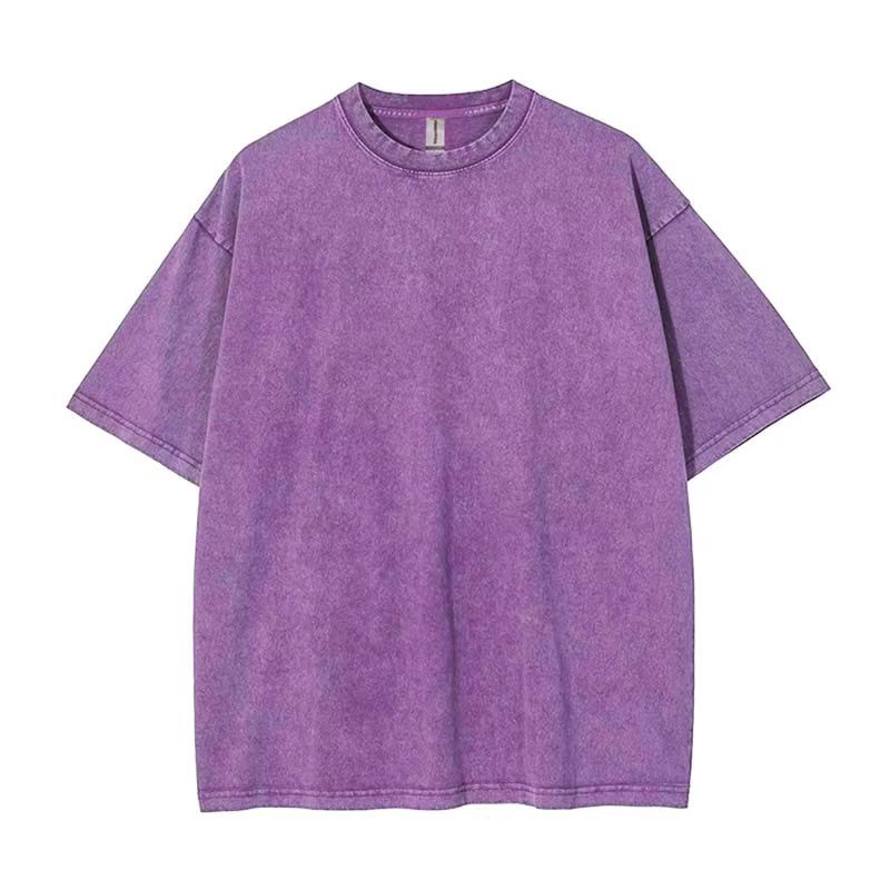 T-shirt à Manches Courtes en Coton pour Homme, Col Rond, Solide, Décontracté, Vintage, Streetwear, H