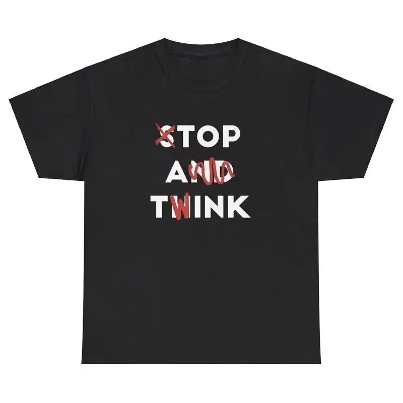 T-shirt drôle Top A Twink, humorisme adulte inapproprié, blagues, tee-shirt graphique Génération Z, 