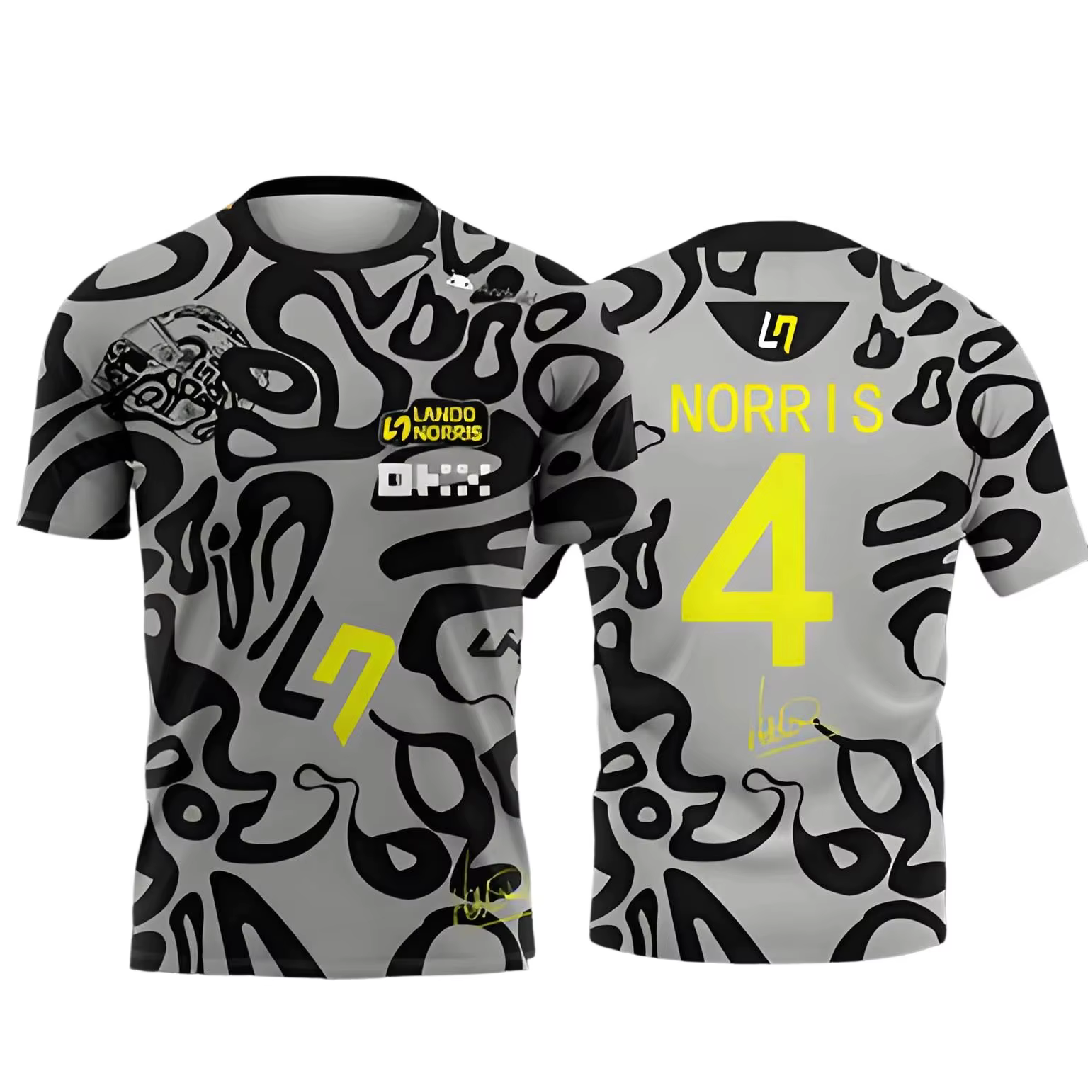McLaren Racing Lando Norris Tee |   Vêtements de sport respirants édition 2025 NO.4 |   Haut à manch