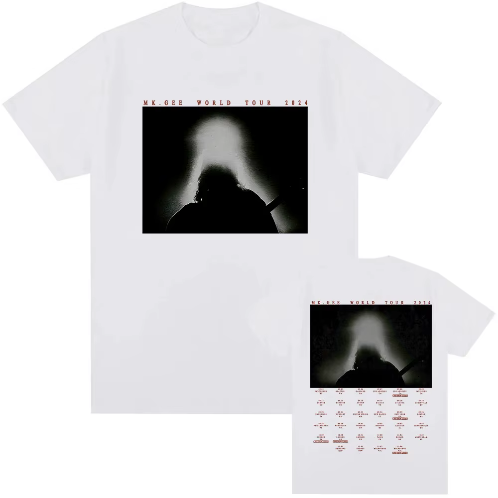 Mk. duextrêmes World Tour 2024 T-shirt, Album Prononcé McGee Graphic Tee-shirt Coton Été Haute Quali