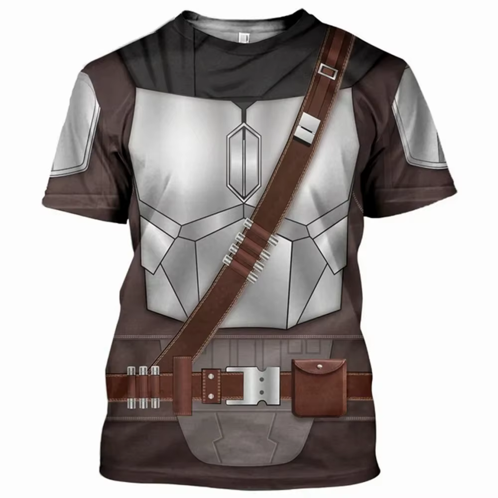 T-shirt de cosplay Darth Vader, imprimé 3D intégral, t-shirt pour homme, nouvelle mode, manches cour