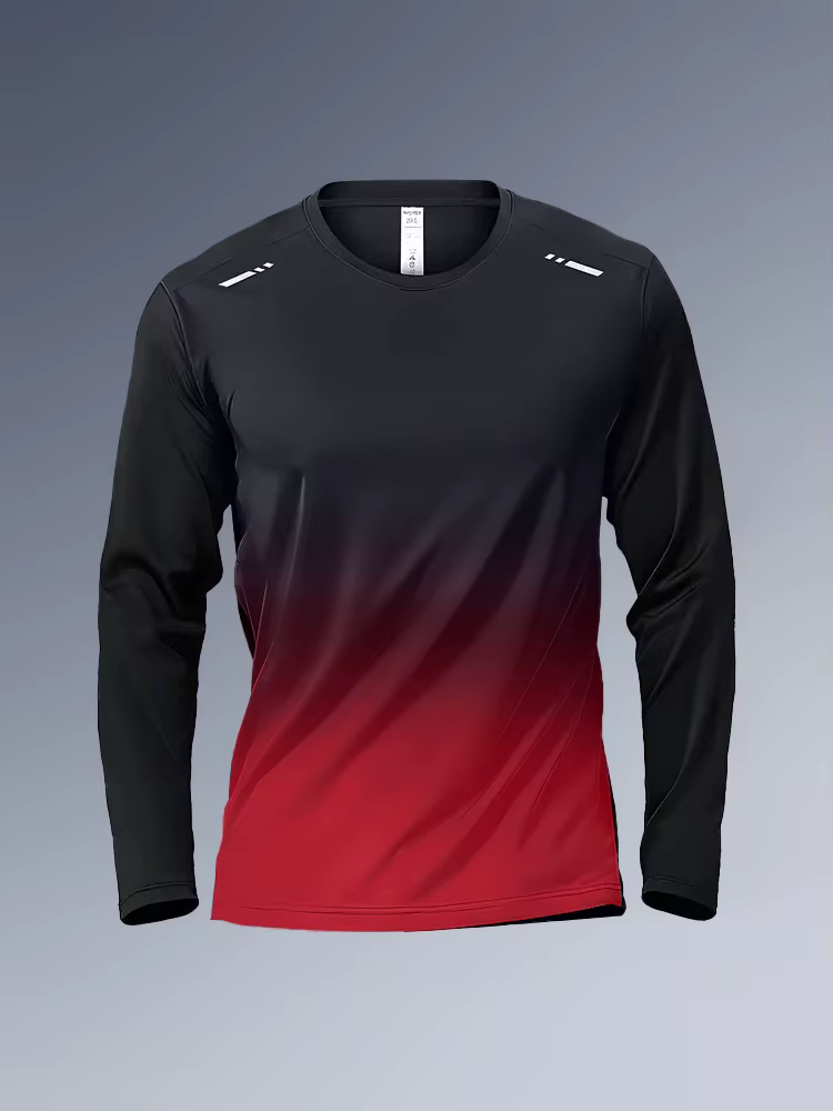 T-shirt à manches longues pour hommes, vêtements de Fitness, printemps-automne, vêtements à séchage