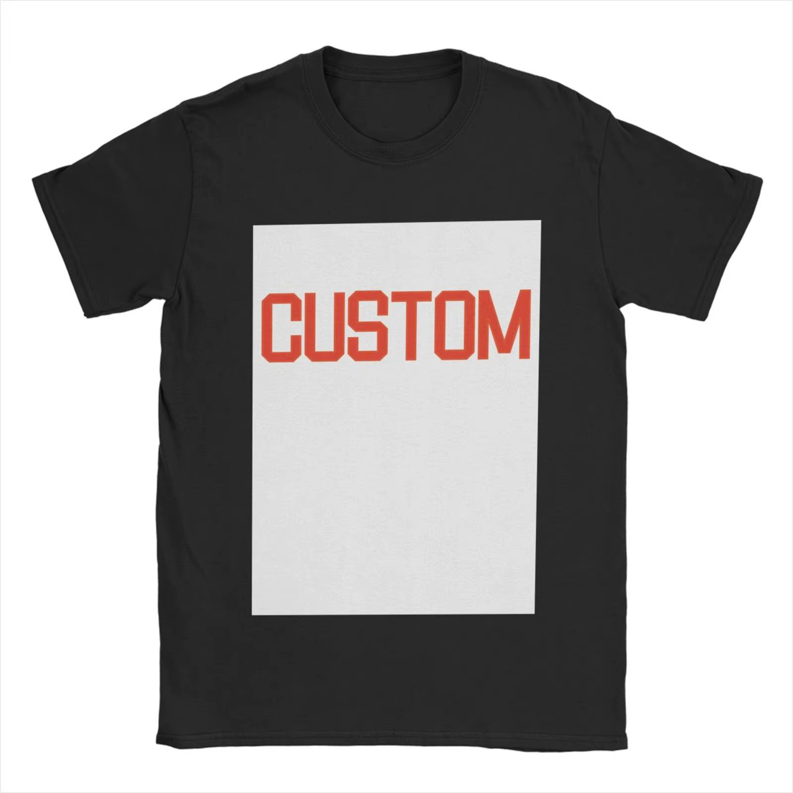 T-Shirt à manches courtes et col rond, 100% coton, personnalisé, avec Logo imprimé d'image, 100%