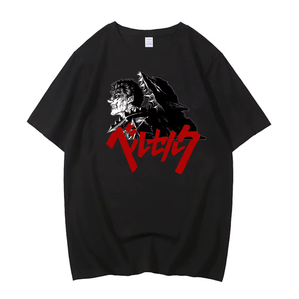Berserk T-shirt bande Guts Berserker armure horreur Anime coton haute qualité à manches courtes T-sh