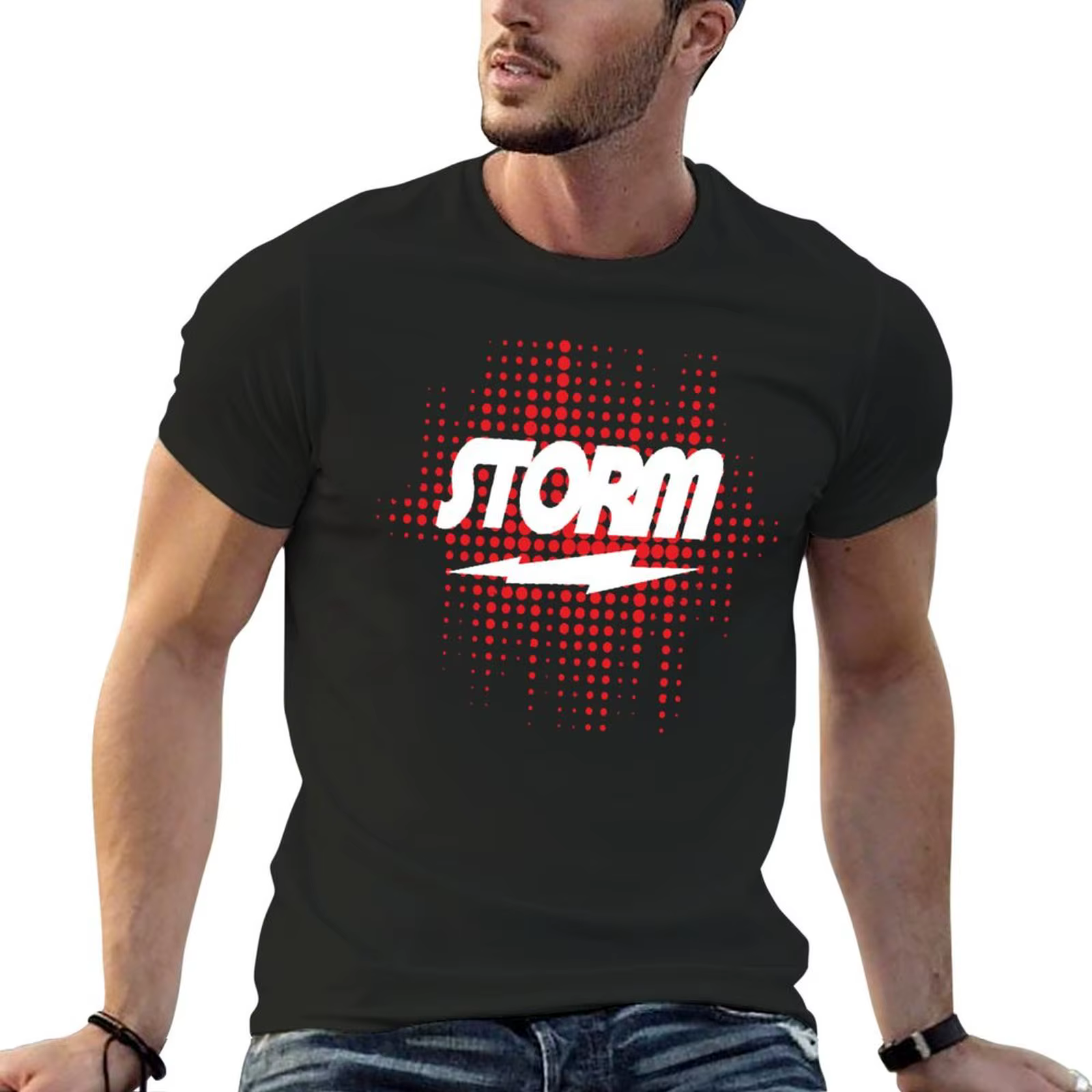 T-Shirt Storm Bowling pour hommes, court, chemisier
