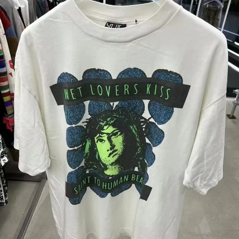 T-Shirt Vintage Surdimensionné en Coton pour Homme et Femme, Streetwear Imprimé de Haute Qualité, Ét