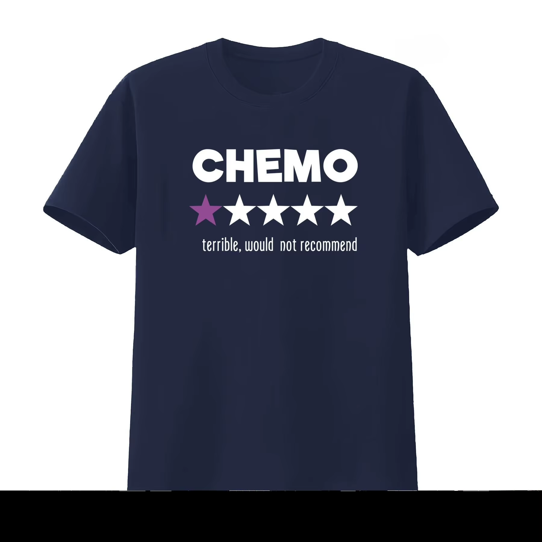 T-shirt humoristique pour la chimiothérapie avec motif étoile pour les survivants du cancer, recomma